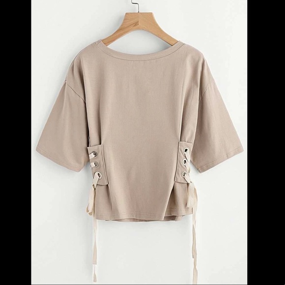 Lace up drop shoulder tee - Picture 6 of 6